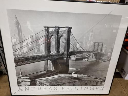 The Brooklyn Bridge New York 1948, Verzamelen, Posters, Gebruikt, Film en Tv, A1 t/m A3, Rechthoekig Staand, Met lijst, Verzenden