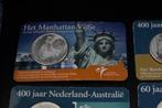 Het Manhatten vijfje herdenkingsmunt zilver, Ophalen of Verzenden, Koningin Beatrix, Euro's, Zilver
