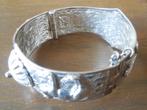 Zilverkleurige Marokkaanse armband, Ophalen of Verzenden, Gebruikt, Zilver