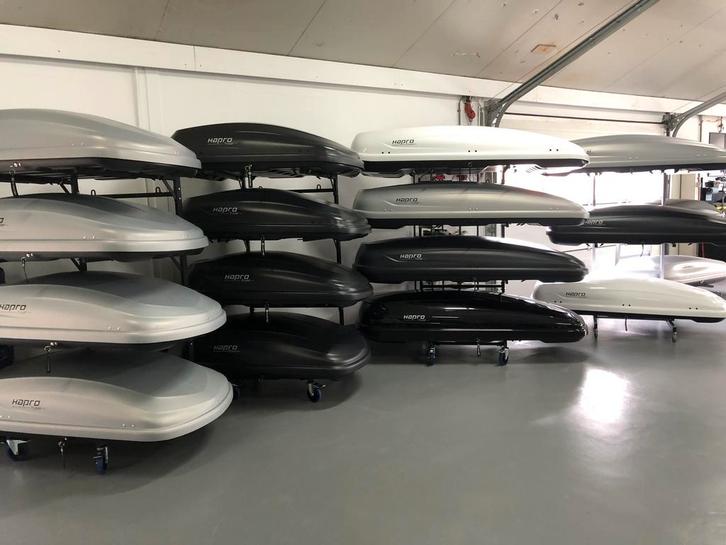 Nieuwe Hapro Dakkoffers/trekhaakbox div modellen, Auto diversen, Dakkoffers, Nieuw, Ophalen