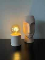 Vaas hoofd abstract curves en lamp, Huis en Inrichting, Woonaccessoires | Vazen, Ophalen of Verzenden, Gebruikt, Minder dan 50 cm
