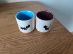Takkie en Siepie bekers/bloempotjes, Gebruikt, Verzenden, Keramiek, Overige typen