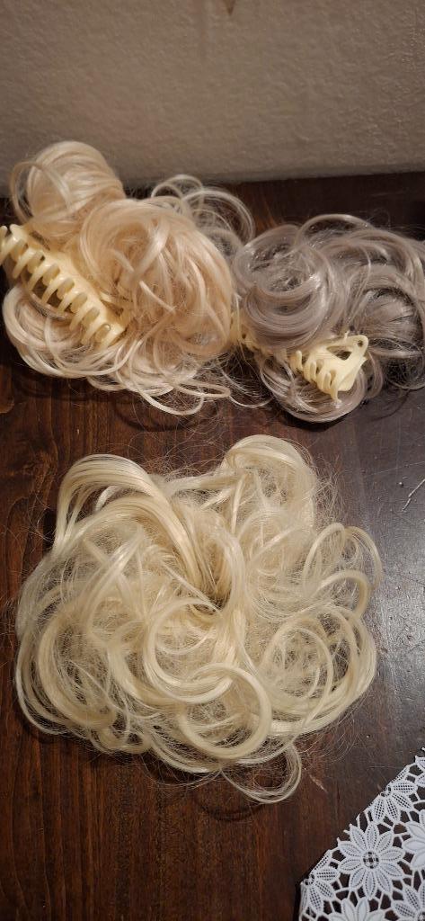 SintStunt!! Nu 10,- 3 haarknot extensions / burn extension, Sieraden, Tassen en Uiterlijk, Uiterlijk | Haarverzorging, Nieuw, Pruik of Haarverlenging