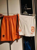(XS/S) 2x Nike KNVB #8 Voetbal Broekjes Polyester Wit/Oranje, Maat XS of kleiner, Ophalen of Verzenden, Gebruikt, Broek