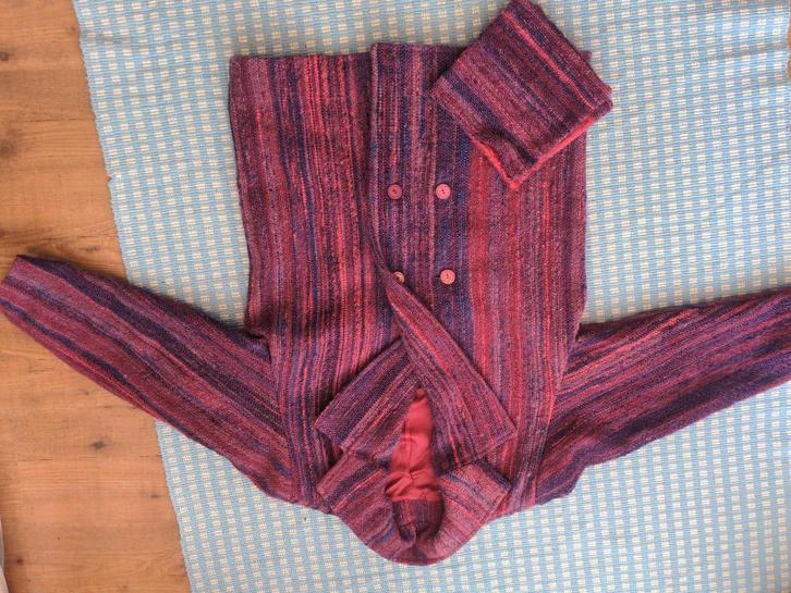 Wollen winterjas L, Kleding | Dames, Jassen | Winter, Zo goed als nieuw, Paars, Ophalen of Verzenden