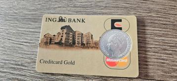 Zilveren coincard ING Bank met gulden 1929 Relatie geschenk  beschikbaar voor biedingen