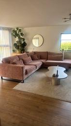Oud roze hoekbank met Chaise Longue - 3 Zits, Huis en Inrichting, Banken | Bankstellen, Ophalen, 100 tot 125 cm, Hoekbank, Zo goed als nieuw