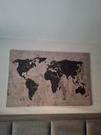 Canvas schilderij wereld, Huis en Inrichting, Ophalen of Verzenden, Zo goed als nieuw, Schilderij, 100 tot 125 cm