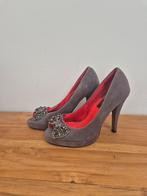 Peeptoe pumps. 36, Pumps, Verzenden, Zo goed als nieuw, Grijs