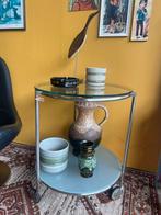 Vintage jaren 80 glazen ikea side table/ bijzettafel, Verzamelen, Ophalen, Huis en Inrichting