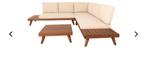 Loungeset walnuthout!, Tuin en Terras, Ophalen, Zo goed als nieuw