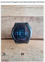 Garmin Fenix 7X Solar Sapphire GPX Smart Watch, GARMIN, Gebruikt, Zwart, Ophalen of Verzenden