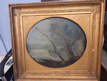antiek barbizon schilderij door corot beschikbaar voor biedingen