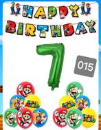 Super Mario Verjaardag Versiering Set - Nieuw, Ophalen of Verzenden, Nieuw, Versiering, Verjaardag