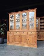 Grote teakhouten Buffetkast | Teak Vitrinekast | #2498, Huis en Inrichting, Kasten | Buffetkasten, Niet ingevuld, Gebruikt, 200 cm of meer