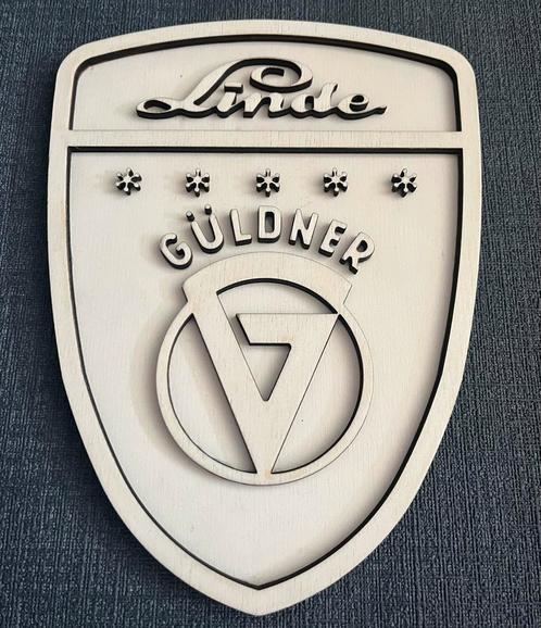 Guldner 3D embleem van hout 26cm x 38cm, Hobby en Vrije tijd, Overige Hobby en Vrije tijd, Nieuw, Ophalen of Verzenden