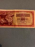100 sto Dinara, Postzegels en Munten, Bankbiljetten | Europa | Niet-Eurobiljetten, Ophalen of Verzenden, Joegoslavië