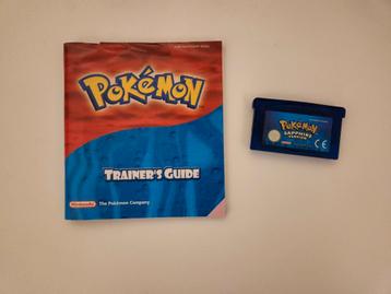 Pokémon Sapphire Game Boy Advance + Handleiding beschikbaar voor biedingen