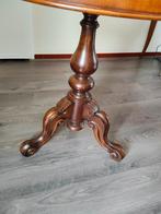 Antieke houten salontafel, Huis en Inrichting, Minder dan 55 cm, Gebruikt, Klassiek, Rond