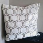 Gaaf nieuw velvet crème sierkussen 1x hotel chic, Beige, Vierkant, Nieuw, Ophalen of Verzenden