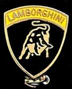 Lamborghini broche- zwart geel emaille, Verzamelen, Speldjes, Pins en Buttons, Verzenden, Nieuw, Transport, Button