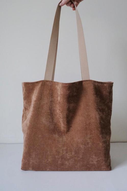 Tote bag shopper bag mom bag Ribstof, corduroy, ribfluweel, Sieraden, Tassen en Uiterlijk, Tassen | Schoudertassen, Nieuw, Beige