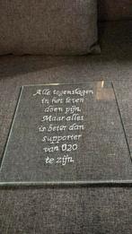 Gegraveerd glas feyenoord, Ophalen of Verzenden, Zo goed als nieuw