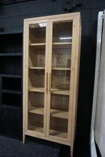 Vitrinekast Eiken Naturel, Eikenhout, Savoir, Zo goed als nieuw, 150 tot 200 cm