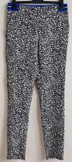Miss Etam roomwitte broek met dieren print mt. S, Zwart, Ophalen of Verzenden, Zo goed als nieuw, Maat 36 (S)
