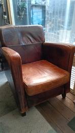 Lederen stoel, Huis en Inrichting, Fauteuils, Ophalen, Gebruikt, 75 tot 100 cm, 50 tot 75 cm