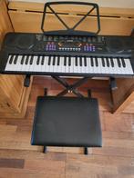 Keyboard met bankje en standaard, Muziek en Instrumenten, Keyboards, 61 toetsen, Met standaard, Zo goed als nieuw, Yamaha