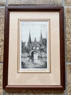 Ets Waterpoort Sneek, Antiek en Kunst, Kunst | Etsen en Gravures, Ophalen of Verzenden
