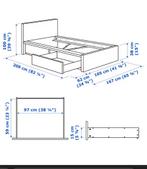 Ikea hoge frame malm bed, Ophalen of Verzenden, Zo goed als nieuw, Eenpersoons, 200 cm
