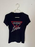 Guess shirt maat XS, Gedragen, Maat 34 (XS) of kleiner, Blauw, Ophalen of Verzenden