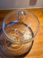 Antieke glazen bowlschaal met deksel, 21 cm diameter, 19 cm, Ophalen