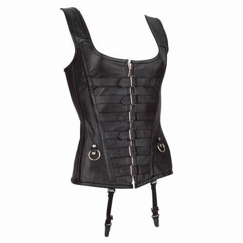 Echt leren corset model 01 in zwart of rood, Kleding | Dames, Ondergoed en Lingerie, Body of Korset, Rood, Ophalen of Verzenden