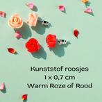 Kunststof roosje oorstekers - Licht Roze of Rood 1 x 0,7 c m, Overige materialen, Verzenden, Nieuw, Knopjes of Stekers