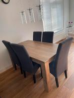 Eettafel met stoelen, Ophalen, 50 tot 100 cm, Zo goed als nieuw, Vijf personen of meer