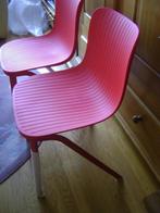 2 rode kunststof stoelen (nieuw ), Nieuw, Kunststof, Ophalen