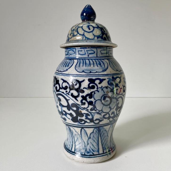 antieke Chinese  'Indochina' deksel vaas, Antiek en Kunst, Kunst | Niet-Westerse kunst, Ophalen of Verzenden