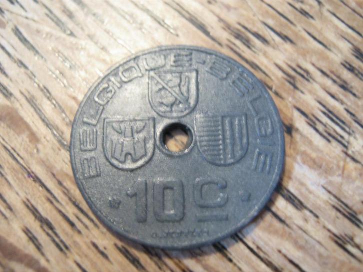 Oorlogsgeld WW2 bezet Belgie 10 Centimes 1943 (F-NL) #256, Postzegels en Munten, Munten | België, Losse munt, Overig, Verzenden