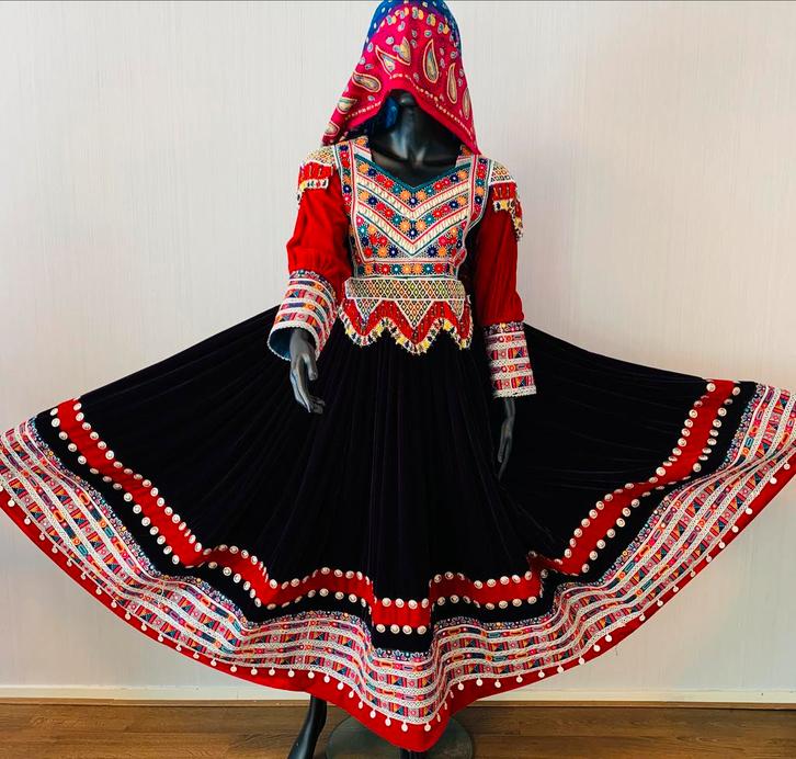 Handgemaakte Afghaanse jurk, Kleding | Dames, Jurken, Nieuw, Maat 38/40 (M), Overige kleuren, Onder de knie, Ophalen of Verzenden