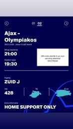 Ajax - Olympiakos vak 428 1 Kaart, Losse kaart, Eén persoon, Januari, Europa of Champions League