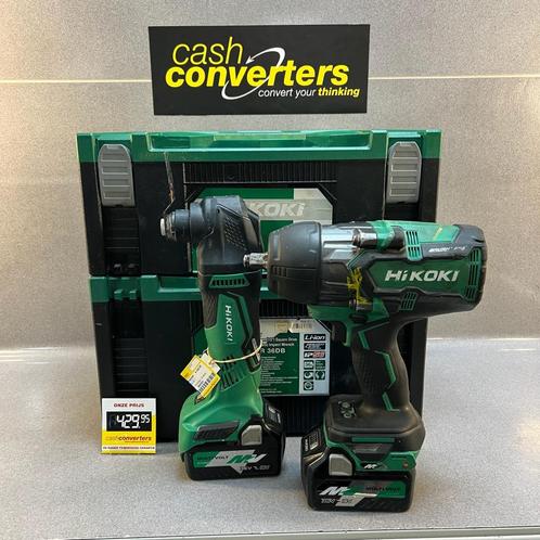 Hikoki Accu-schroeftol + Accu slagmoer |koffer+lader| 366204, Doe-het-zelf en Verbouw, Gereedschap | Boormachines, Gebruikt, Boormachine