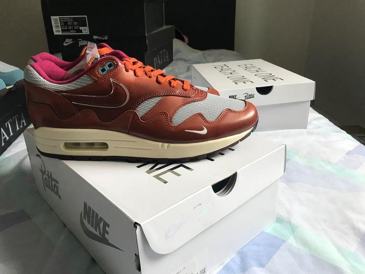 Nike Airmax 1 Patta Wave Dark Russet Size 45 / US11 NIEUW, Kleding | Heren, Schoenen, Nieuw, Sneakers of Gympen, Overige kleuren