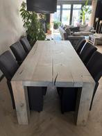 Massief eiken kasteeltafel, Ophalen, Gebruikt, 100 tot 150 cm, Eikenhout