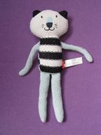 HEMA Knuffel POES. 30 CM.  ZWART - WIT - GRIJS **Nieuw**, Ophalen of Verzenden, Nieuw, Poes