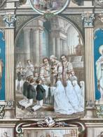 Antieke Franse lijst (zwart met vergulde opbouw), Ophalen of Verzenden