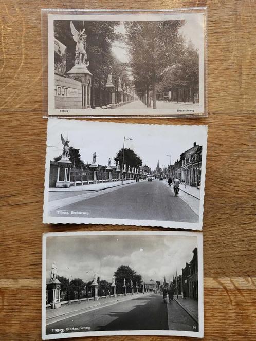 ansicht TILBURG Bredaseweg (3x), Verzamelen, Ansichtkaarten | Nederland, Gelopen, Noord-Brabant, Voor 1920, Verzenden