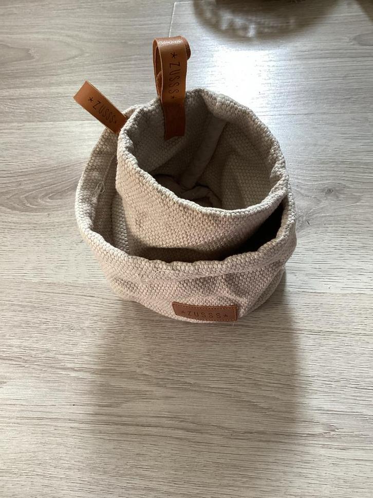 Zusss Manden Set - Zo goed als nieuw!, Huis en Inrichting, Woonaccessoires | Schalen en Manden, Zo goed als nieuw, Mand, Rond
